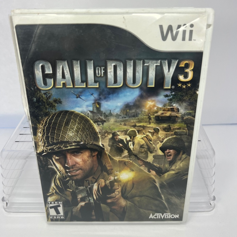 Call of Duty 3 Nintendo Wii Complete CIB Game Disc Manual Instructions